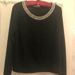 Olivia Moon Sparkle Neckline Sweater